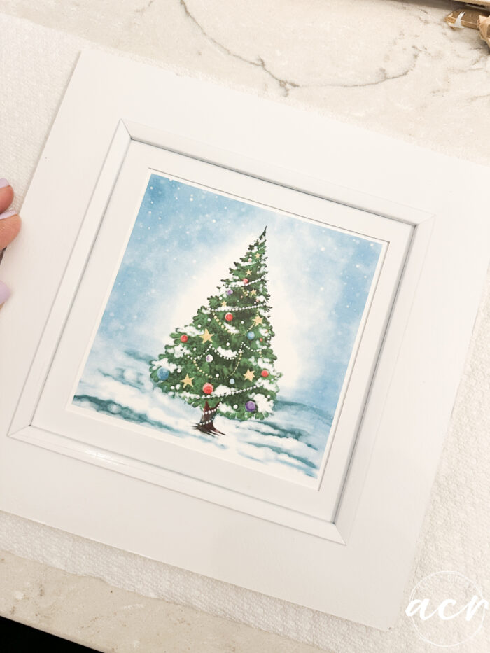 white mat with tree image