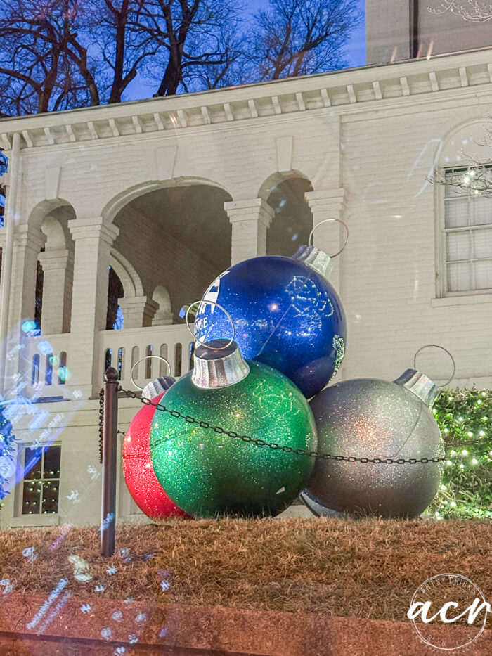 huge oraments in town of orange va