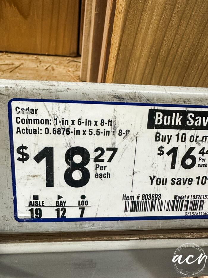 lowe's price tag