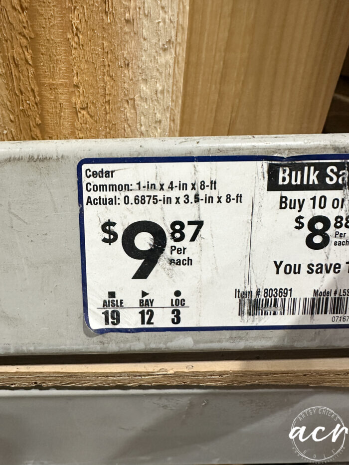 lowe's price tag