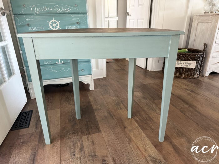 back of table finsihed