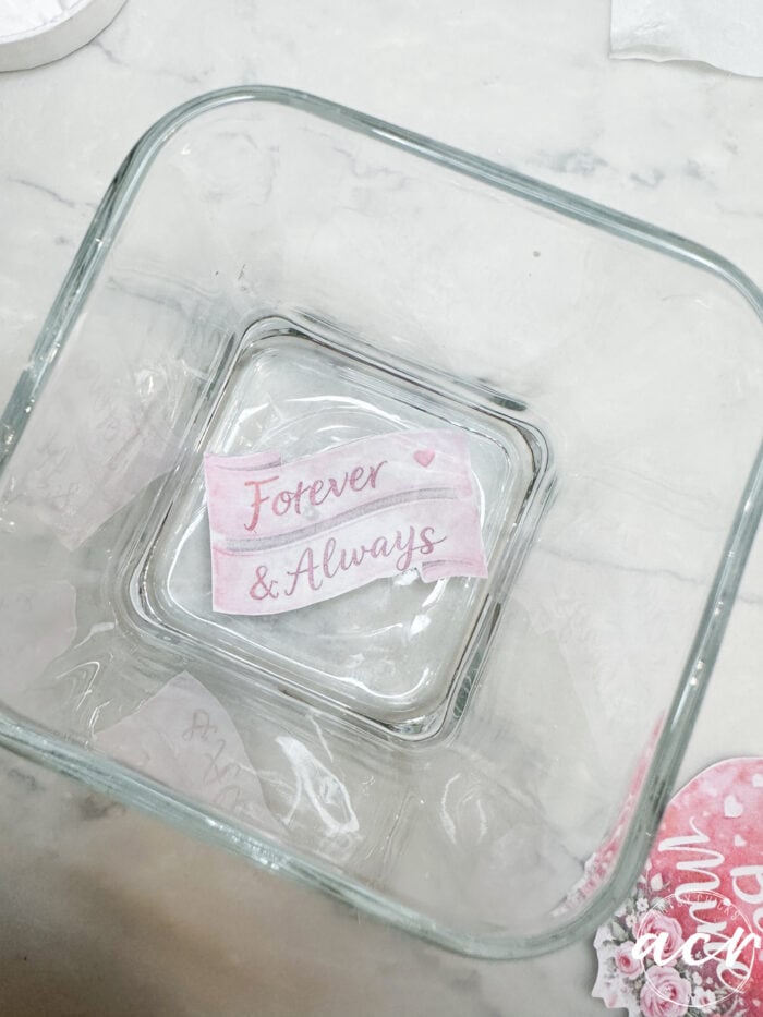 forever and always printable in bottom of glass