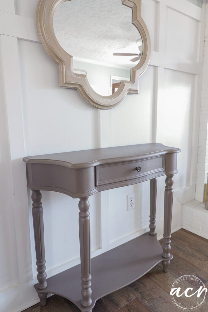 wood wick console table