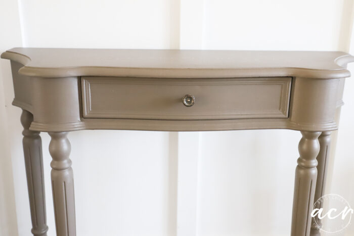 front view of wood wick console