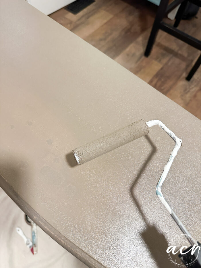 rolling paint on top